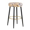 CAVINAS 24"Counter Height Bar Stools with Faux Leather Upholstery,Set of 2,Modern Counter Stools,Chic Barstools for Kitchen&Dining Room,Beige - 2 of 4