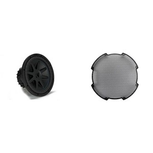 Kicker 50CVX122 CompVX 12 Subwoofer, Dual Voice Coil, 2-Ohm, & 52GR12 Grill Bundle - 1 of 4