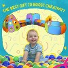 Playz 5pc Play Tent, Ball Pit, & Crawl Tunnels Bundle for Kids, Baby & Toddlers Purple, Orange, Blue - 2 of 4