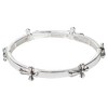 Dicksons Horizontal Petal Flare Cross with Smooth Polished Tile Stretch Bracelet - 2 of 4
