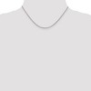 Black Bow Jewelry 1mm 14k White Gold Solid Round Snake Chain Necklace - 2 of 4