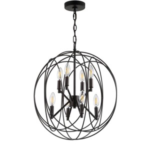 Raylon 8 Light 19.25" Pendant - PND4056 - Brass - Safavieh - 1 of 4