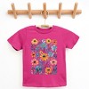 The Juniper Shop Watercolor Daisy Garden Youth Short Sleeve Tee - L - Berry - 2 of 4