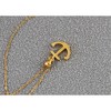 Anna-Kaci Crystal Rhinestone Gold and Silver Tone Anchor Pendant Necklace for Nautical Themed - 3 of 4