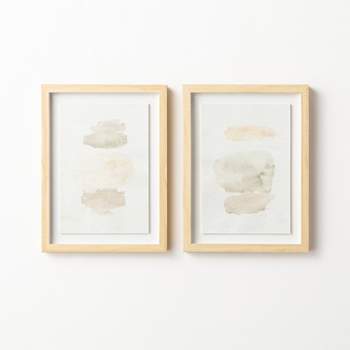 (Set of 2) 12" x 16" Watercolor Abstract Framed Wall Arts - Threshold™ designed with Studio McGee