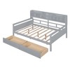 Whisen Twin size Daybed, Wood Slat Support, with Bedside Shelves and Two Drawers - 3 of 4