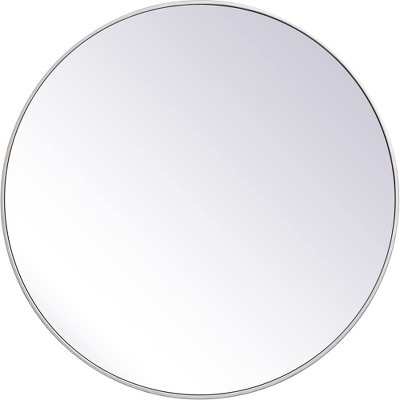 Elegant Lighting Metal frame round mirror 39 inch in Silver