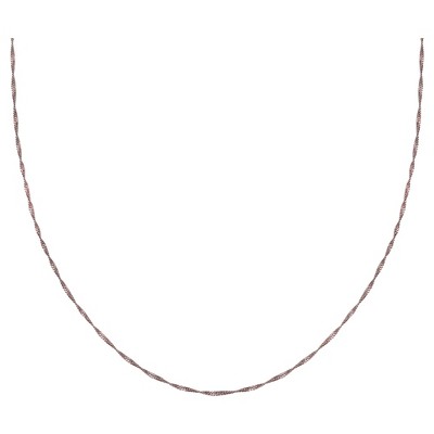 Women's Singapore Chain in Rose Gold Over Sterling Silver - Rose (18")