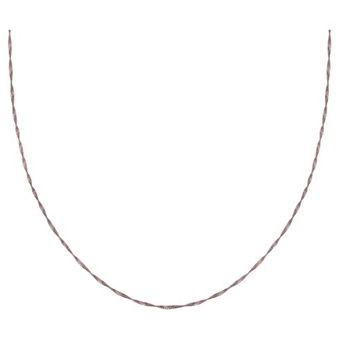 Women's Singapore Chain in Rose Gold Over Sterling Silver - Rose (18") - image 1 of 1