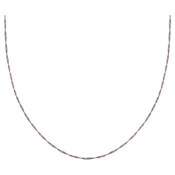 Women's Singapore Chain in Rose Gold Over Sterling Silver - Rose (18")