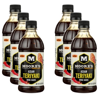 Moore Wing Sauce Asian Teriyaki - Case of 6 - 16 OZ