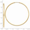 Black Bow Jewelry 1.5mm x 57mm 14k Yellow Gold Polished Round Endless Hoop Earrings - 4 of 4