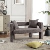 NicBex 51.2 Inch Loveseat,Modern Chenille Small Loveseat Sofa with 2 Pillows,Comfy Upholstered 2-Seater Couch for Living Room,Bedroom - 2 of 4