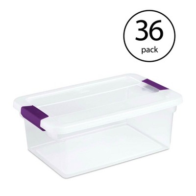 Sterilite 15 Quart Plastic Stackable Storage Container Tote with Lid (36 Pack)