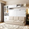 KIGFTSOD Murphy Bed Wall Bed with Sofa , Shelves USB & Light - 2 of 4