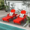 WestinTrends Malibu 2 Piece Reclining Chaise Lounge With Arms & Wheels - 2 of 4