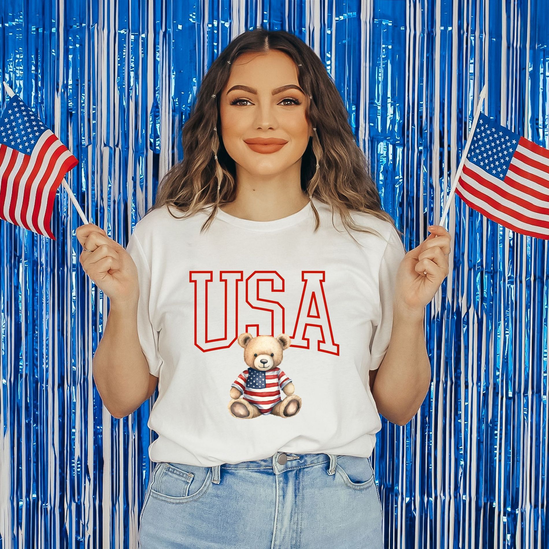 Simply Sage Market USA Bear Short Sleeve Tee