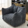 Lyngins Premium Chenille Bean Bag Chair, Lightweight Square Lazy Chair with Armrests & Handle, Stylish Accent Chair, Single Sofa Chair for Adults - 2 of 4