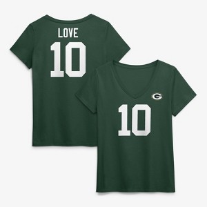 NFL Green Bay Packers Jordan Love 10 Women's V-Neck T-Shirt - XXL