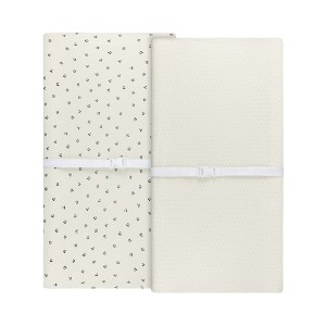 Aurora Fitted Sheet Set - 2 pk - 100% Jersey Knit Cotton - Cherry Printed - 1 of 4