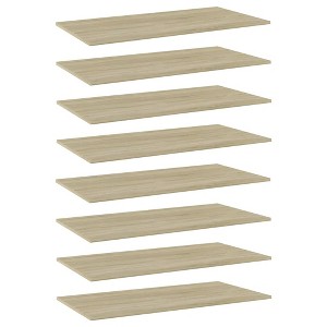Bookshelf Boards 8 pcs Sonoma Oak 31.5"x11.8"x0.6" Chipboard - 1 of 4
