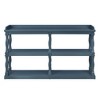 60 Inch Console Table, Narrow Entryway Table With 3-Tier Open Storage Spaces, Roman Column Effect Support Legs - 4 of 4