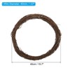 Unique Bargains Metal Door Window Decorations Hoop Rattan Wreaths 2 Pcs - 2 of 4