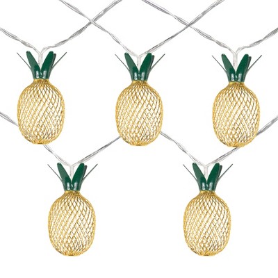 Northlight 10 B/O LED Warm White Pineapple Christmas Lights - 3' Clear Wire