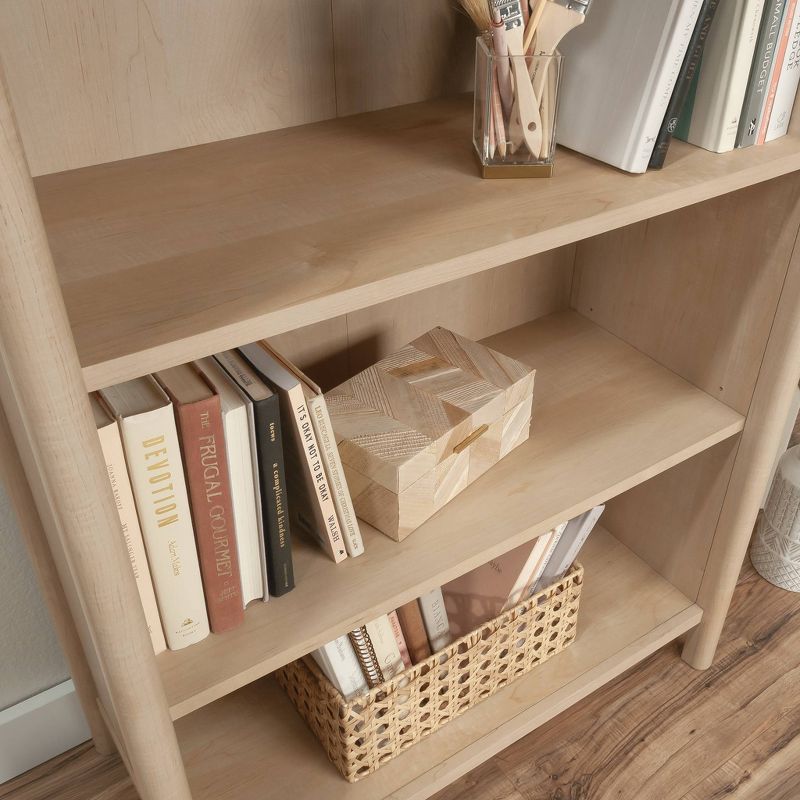 66.14&#34;Whitaker Point 5 Shelf Bookcase Natural Maple - Sauder: Modern Design, Adjustable Shelves, Scandinavian Style, 4 of 6