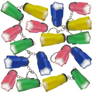 ArtCreativity Assorted Star Shaped Flashlight Keychains (Pack of 24) - 1 of 4