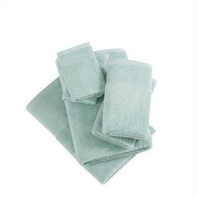 6pc Galveston Bath Towel Set Aqua - Laura Ashley