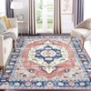 Washable Vintage Printed Rug Non Slip Low Pile Rug Soft Throw Floor Cover Foldable Indoor Carpet for Living Room Bedroom Playroom - 2 of 4