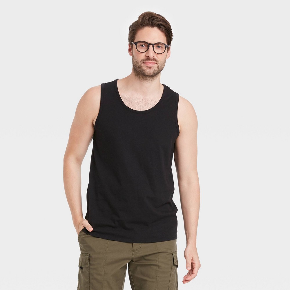 Men's Standard Fit Jersey Tank Top - Goodfellow & Co Black L