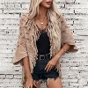 Coolmee Women's Tassel Hem Long Cardigan Sweater Knitwer Fashion Casual Pullover Coat - 3 of 4