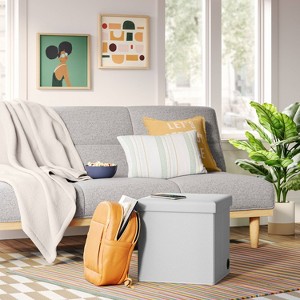 Collapsible Dorm Single Storage Ottoman - Room Essentials™ - 1 of 4