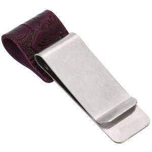 Unique Bargains Stainless Steel Carved Sleeve Pen Loop Clips for Notebook - 1 of 4
