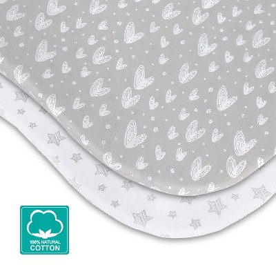 Biloban- Crib Sheets baby boy and baby girl,  Baby Bassinet Sheets Cotton, Bassinet sheets for boys and girls