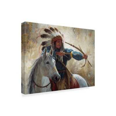 Trademark Fine Art -James Ayers 'The Guardian And Horse' Canvas Art