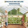 Acekool 6x10FT Aluminum Greenhouse - Polycarbonate Panels, Roof Vent & Sliding Door for Outdoor Gardening - 3 of 4