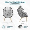 Bestier Outdoor Wicker Egg Chair, Rattan Chair with Cushion, Oversized Patio Lounge Chair for Outdoor, Indoor, Balcony, Backyard, Garden, Grey - 2 of 4