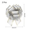 Unique Bargains Christmas Wedding Car Basket Gift Wrapping Large Organza Pull Bow 2 Pcs - 2 of 4