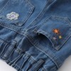 MyKids-Usa Arrival Autumn Baby Kids Girls Flowers and Cartoon Pattern Denim Pants - 3 of 4