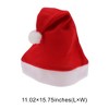 Unique Bargains Christmas Hat Polyester Red 11.02"x15.75" 1 Pc - 3 of 4