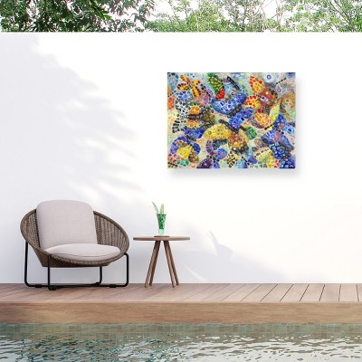 "Colorful Butterflies Pattern" Outdoor Canvas