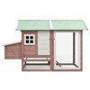 vidaXL Chicken Cage Mocha 66.9 in.x31.9 in.x43.3 in. Solid Pine & Fir Wood - 3 of 4