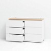 Mshliw 6 Drawer Dresser, Wooden Storage Cabinet Clothes Organizer, Wide Chest with Large Storage for Bedroom, Living Room, or Entryway - 4 of 4