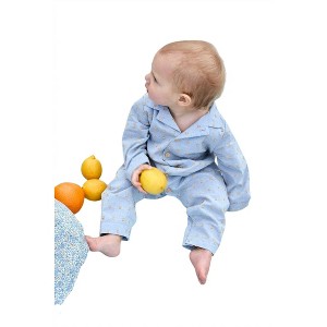 Gender Neutral Infant's Chambray Dotted Romper - Frangin Frangine - 1 of 1