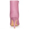 Allegra K Women's Sparkle Sequin Pointed Toe Side Zipper Stiletto Heels Ankle Boots - 3 of 4