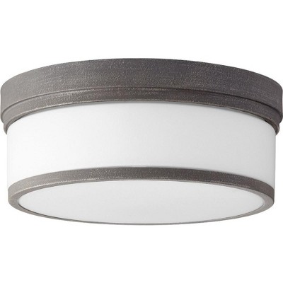 Celeste 14" Zinc Glass Flush Mount Light with 3 Bulbs