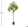 5FT Artificial Hydrangea Flower Tree Tall Fake Potted Plant with Lifelike Purple Blooms for Indoor/Outdoor Home, Office & Housewarming Gifts - 2 of 4